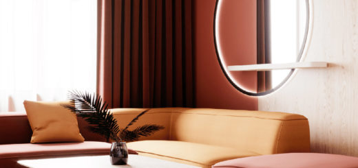 1675502744 608 dva sovremennyh dizayna doma s krasnym oranzhevym i zolotym