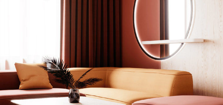 1675502744 608 dva sovremennyh dizayna doma s krasnym oranzhevym i zolotym