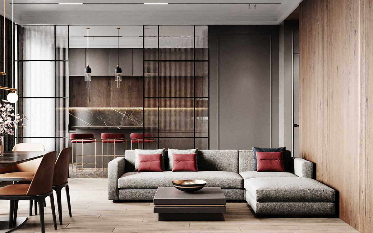 1675502746 374 dva sovremennyh dizayna doma s krasnym oranzhevym i zolotym