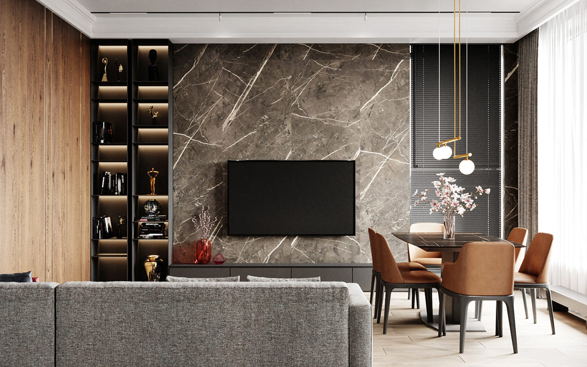 1675502746 397 dva sovremennyh dizayna doma s krasnym oranzhevym i zolotym