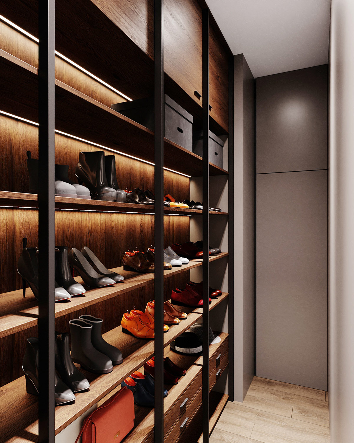 1675502747 258 dva sovremennyh dizayna doma s krasnym oranzhevym i zolotym