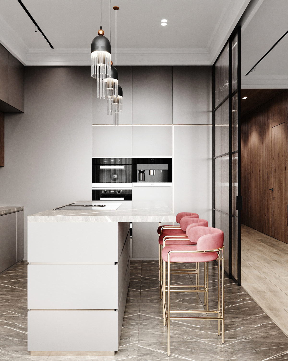 1675502747 415 dva sovremennyh dizayna doma s krasnym oranzhevym i zolotym