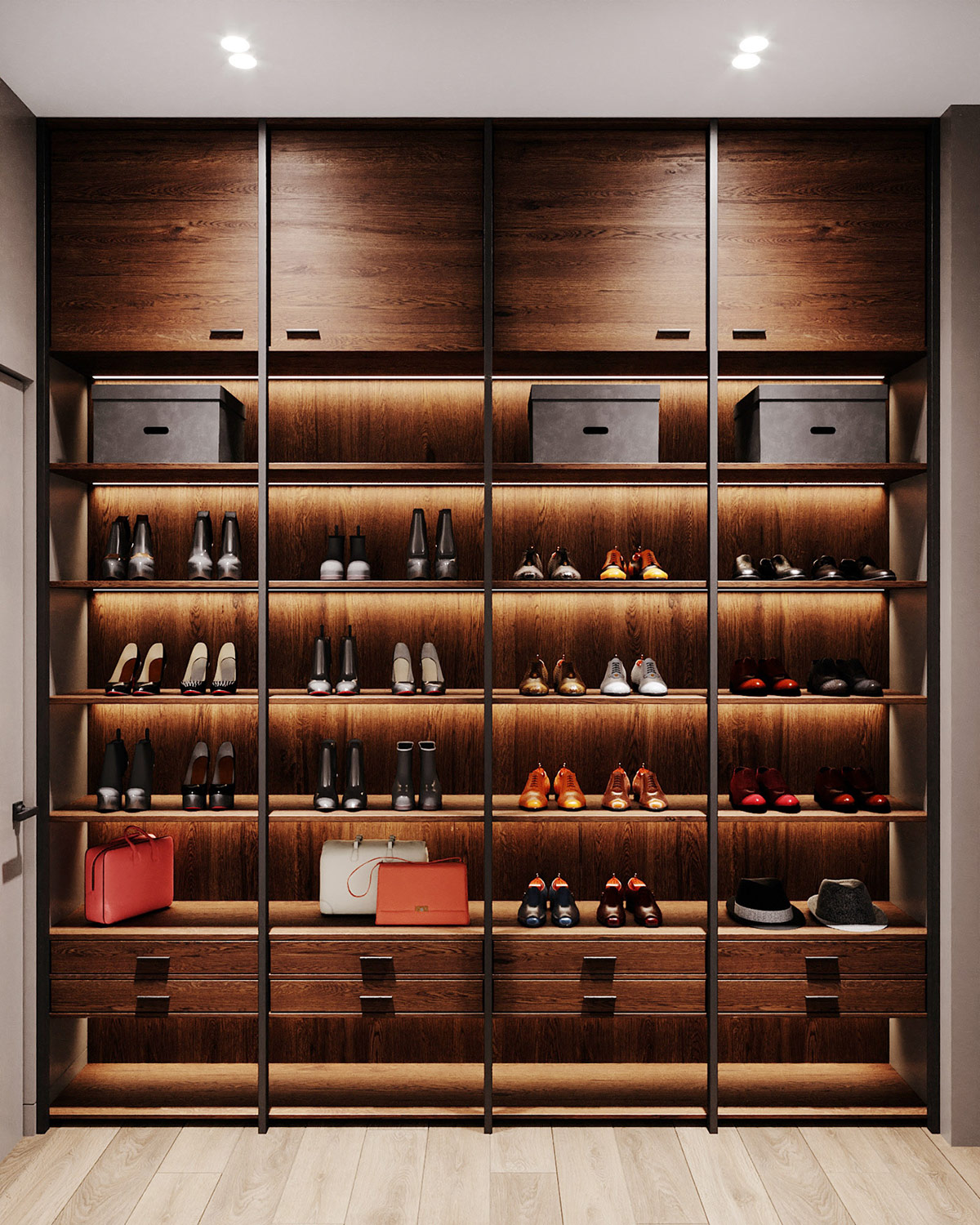 1675502747 443 dva sovremennyh dizayna doma s krasnym oranzhevym i zolotym