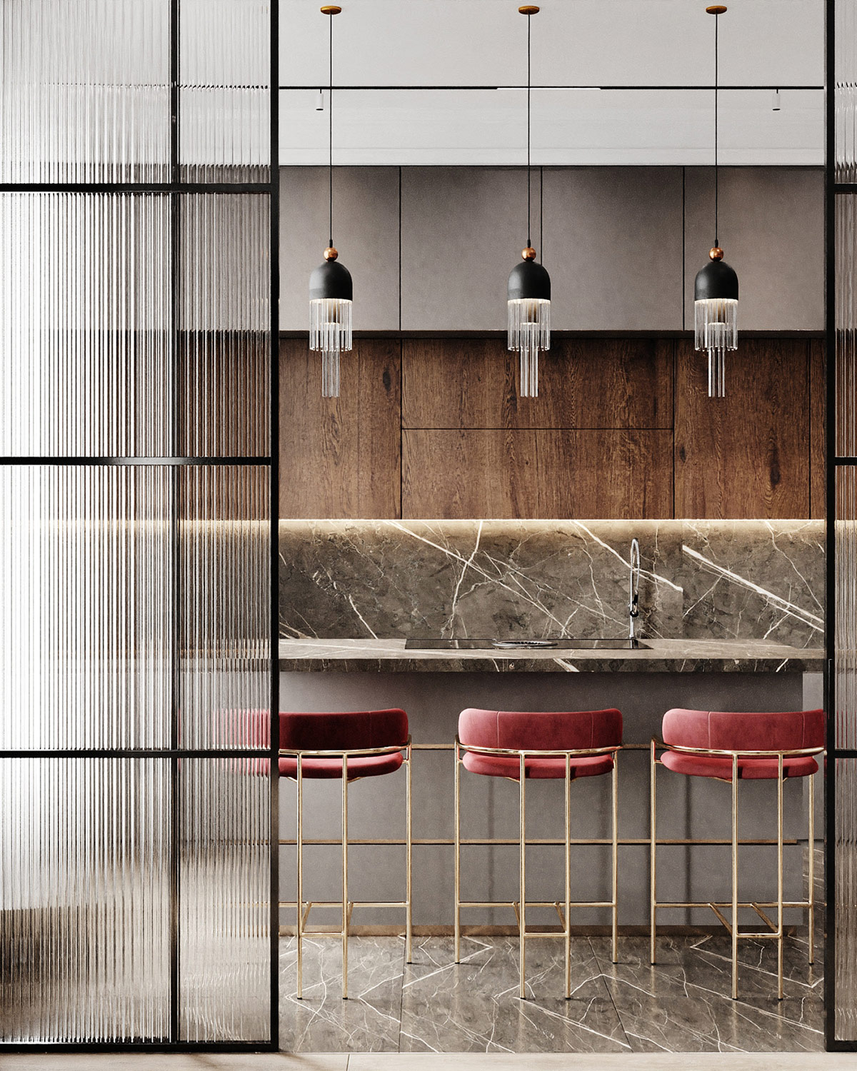 1675502747 60 dva sovremennyh dizayna doma s krasnym oranzhevym i zolotym