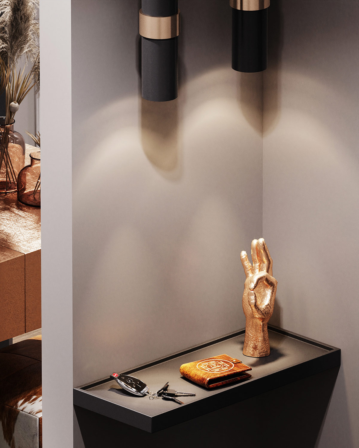 1675502748 502 dva sovremennyh dizayna doma s krasnym oranzhevym i zolotym